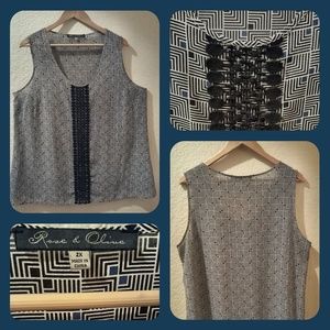 🌹Pretty Sleeveless Top ~ NWOT ~ {Sz 2X}